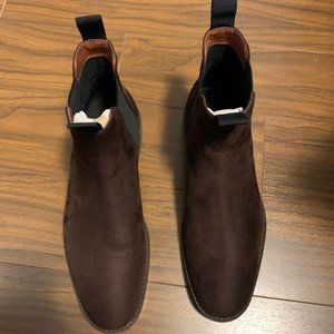 H&M Brown Faux Suede Chelsea Boots